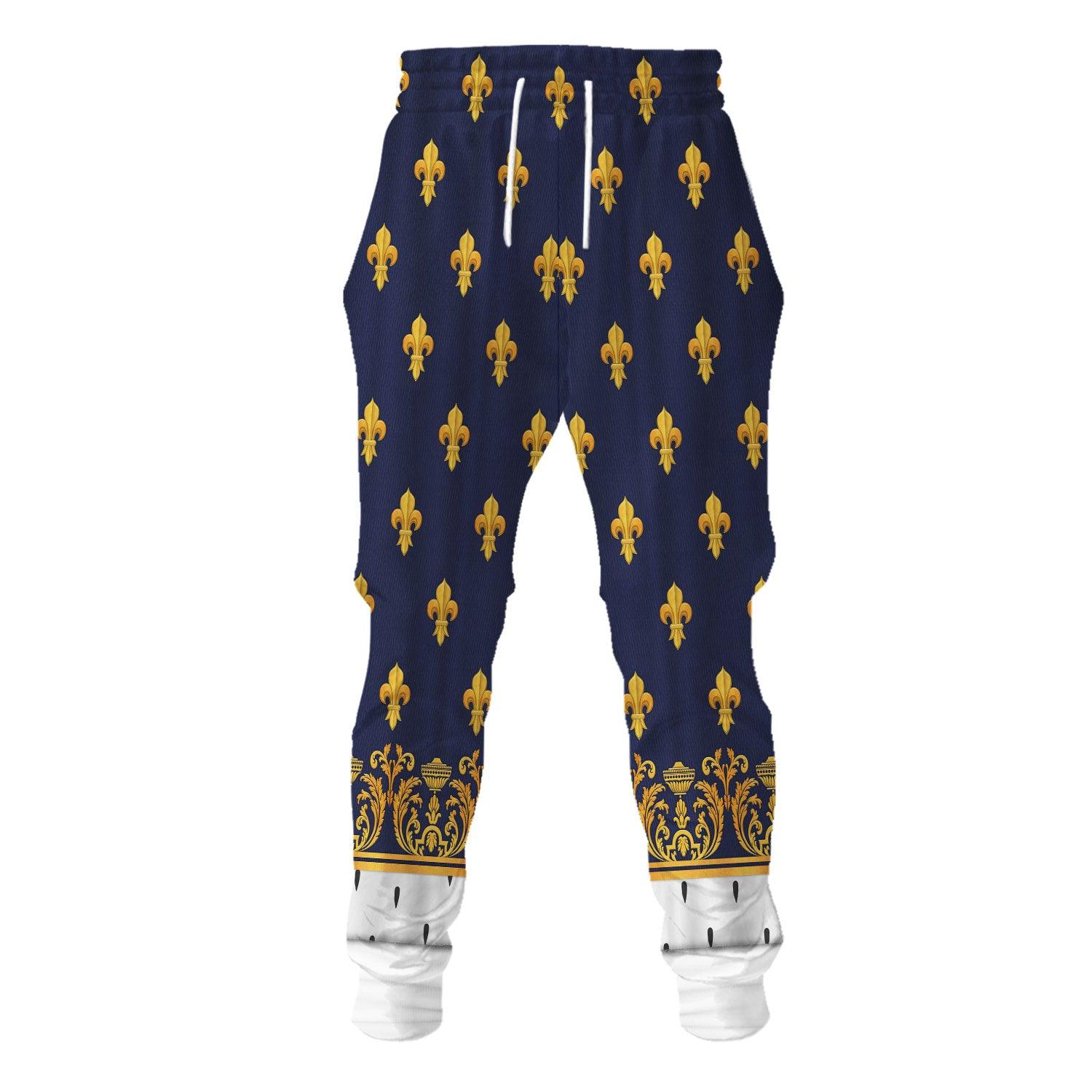 Gearhomie Louis XVIII of France in Coronation Robes Costume All Over Print Hoodie Sweatshirt T-Shirt Tracksuit - Gearhomie.com