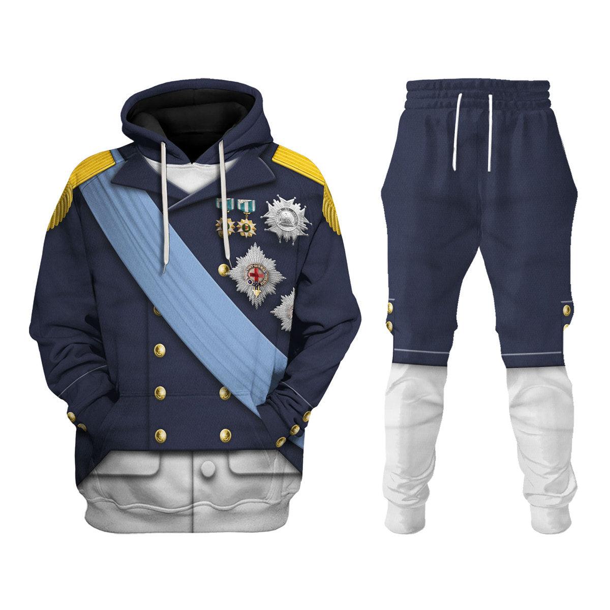 Gearhomie Louis XVIII of France Uniform All Over Print Hoodie Sweatshirt T-Shirt Tracksuit - Gearhomie.com