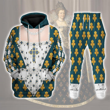 Gearhomie Marie de Medici Queen of France Costume All Over Print Hoodie Sweatshirt T-Shirt Tracksuit - Gearhomie.com