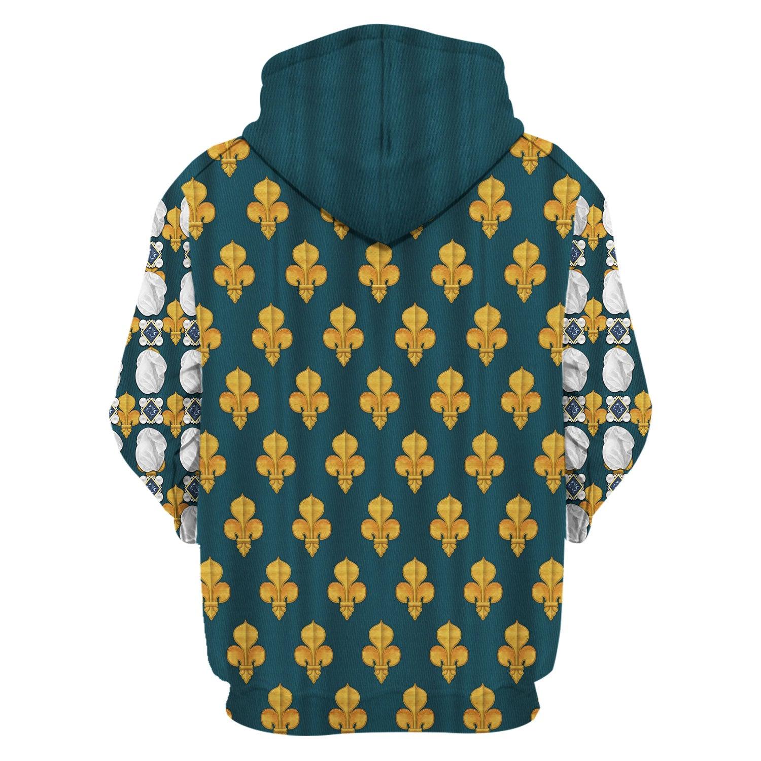 CustomsPig Marie de Medici Queen of France Costume All Over Print Hoodie Sweatshirt T-Shirt Tracksuit - CustomsPig.com