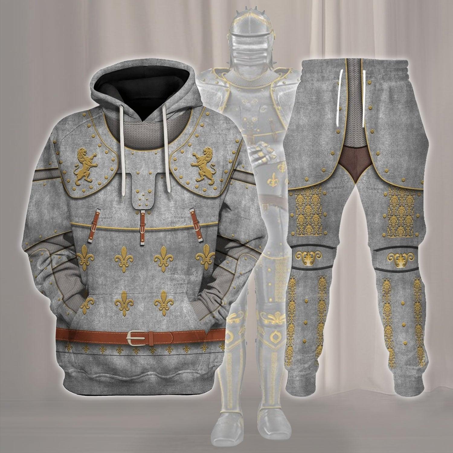 Gearhomie Medieval Suit of Armor Costume Hoodie Sweatshirt T-Shirt Tracksuit - Gearhomie.com