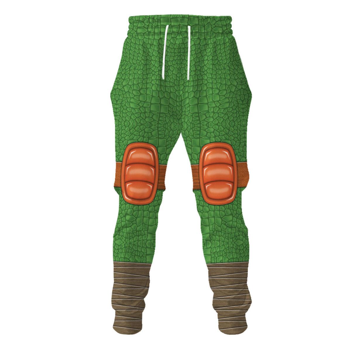 CustomsPig Michelangelo Ninja Turtles Costume Hoodie Sweatshirt T-Shirt ZipHoodie Sweatpants - CustomsPig.com