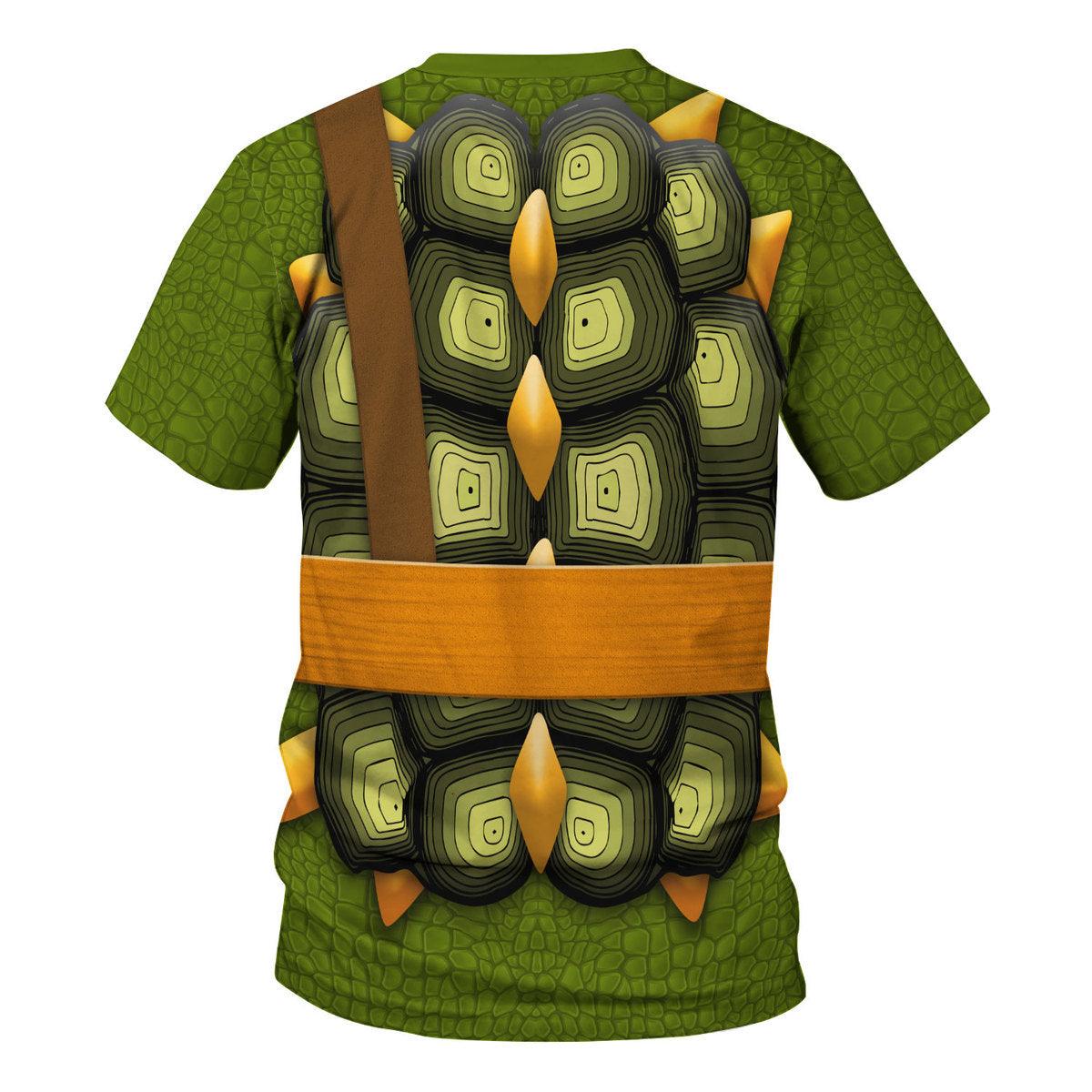 Gearhomie Michelangelo TMNT Costume Hoodie Sweatshirt T-Shirt Sweatpants - Gearhomie.com