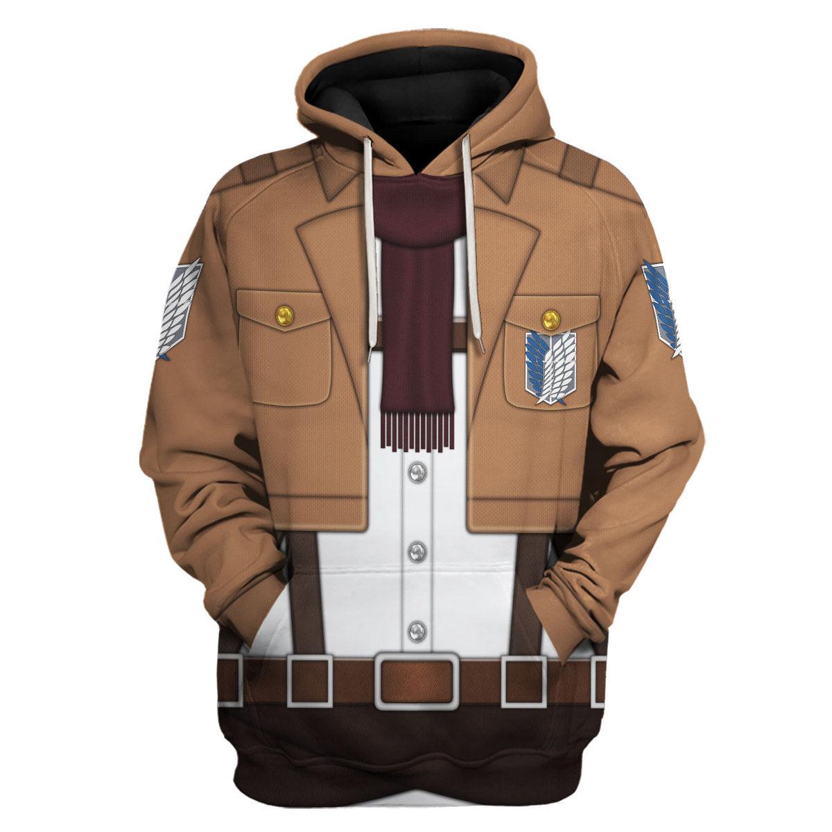 CustomsPig Mikasa Ackerman Costume Hoodie Sweatshirt T-Shirt Sweatpants