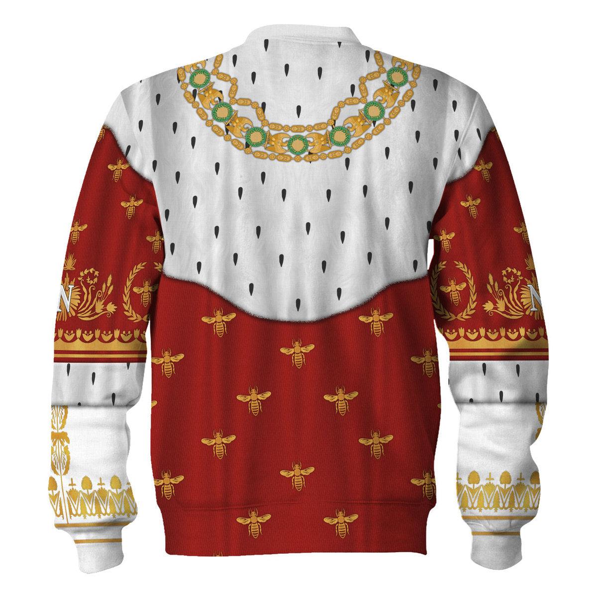 CustomsPig Napoleon I in Coronation Robes Costume All Over Print Hoodie Sweatshirt T-Shirt Tracksuit - CustomsPig.com