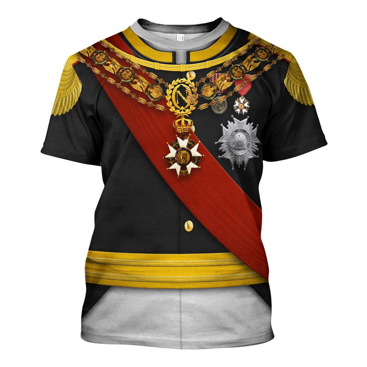 Gearhomie Napoleon III in Coronation Robes Uniform All Over Print Hoodie Sweatshirt T-Shirt Tracksuit - Gearhomie.com