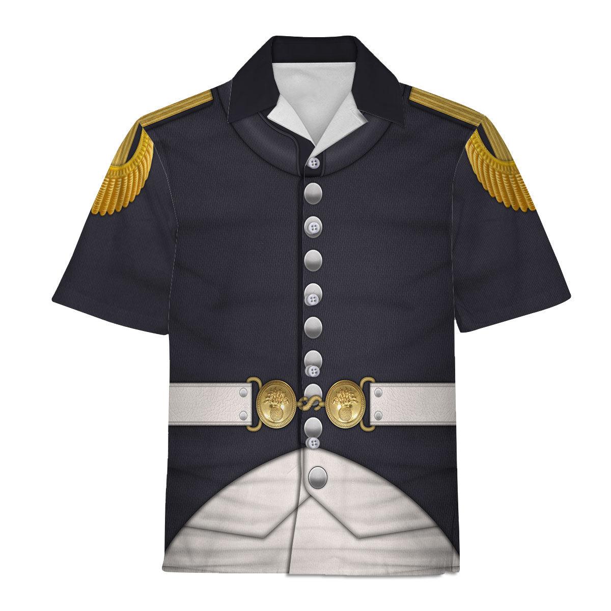 Gearhomie Napoleonic French Grenadier Officer-Campaign Dress (1806-1815) Uniform All Over Print Hoodie Sweatshirt T-Shirt Tracksuit - Gearhomie.com