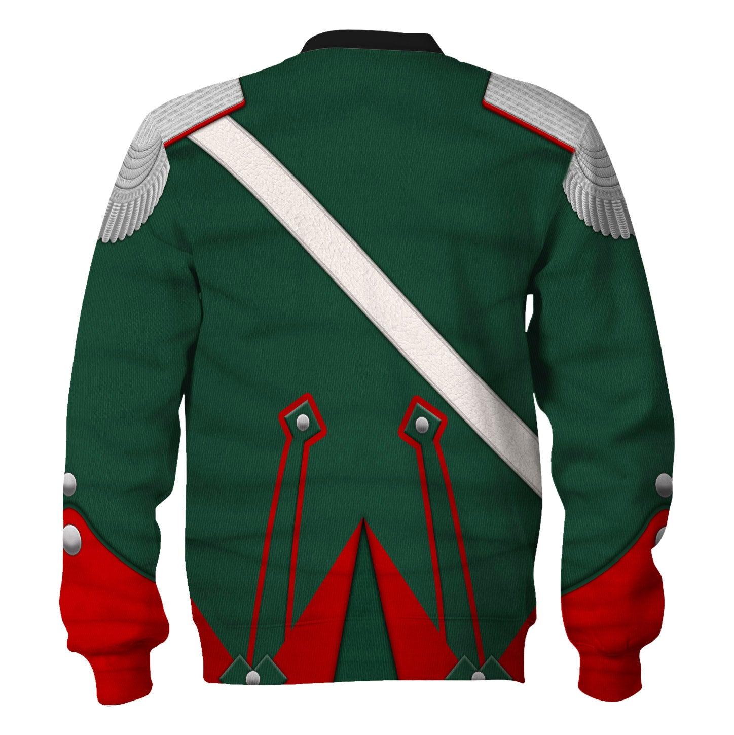 Gearhomie Napoleonic French Light Cavalry-Chasseur A Cheval-Officer (1806-1815) Uniform All Over Print Hoodie Sweatshirt T-Shirt Tracksuit - Gearhomie.com