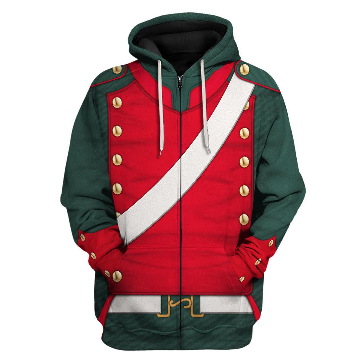 Gearhomie Napoleonic French Light Cavalry-Lancer (1812-1815) Uniform All Over Print Hoodie Sweatshirt T-Shirt Tracksuit - Gearhomie.com