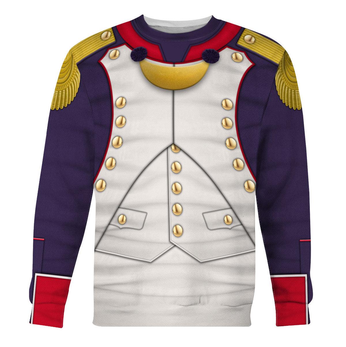 Gearhomie Napoleonic French Line Infantry Officer-1806-1815 Uniform All Over Print Hoodie Sweatshirt T-Shirt Tracksuit - Gearhomie.com