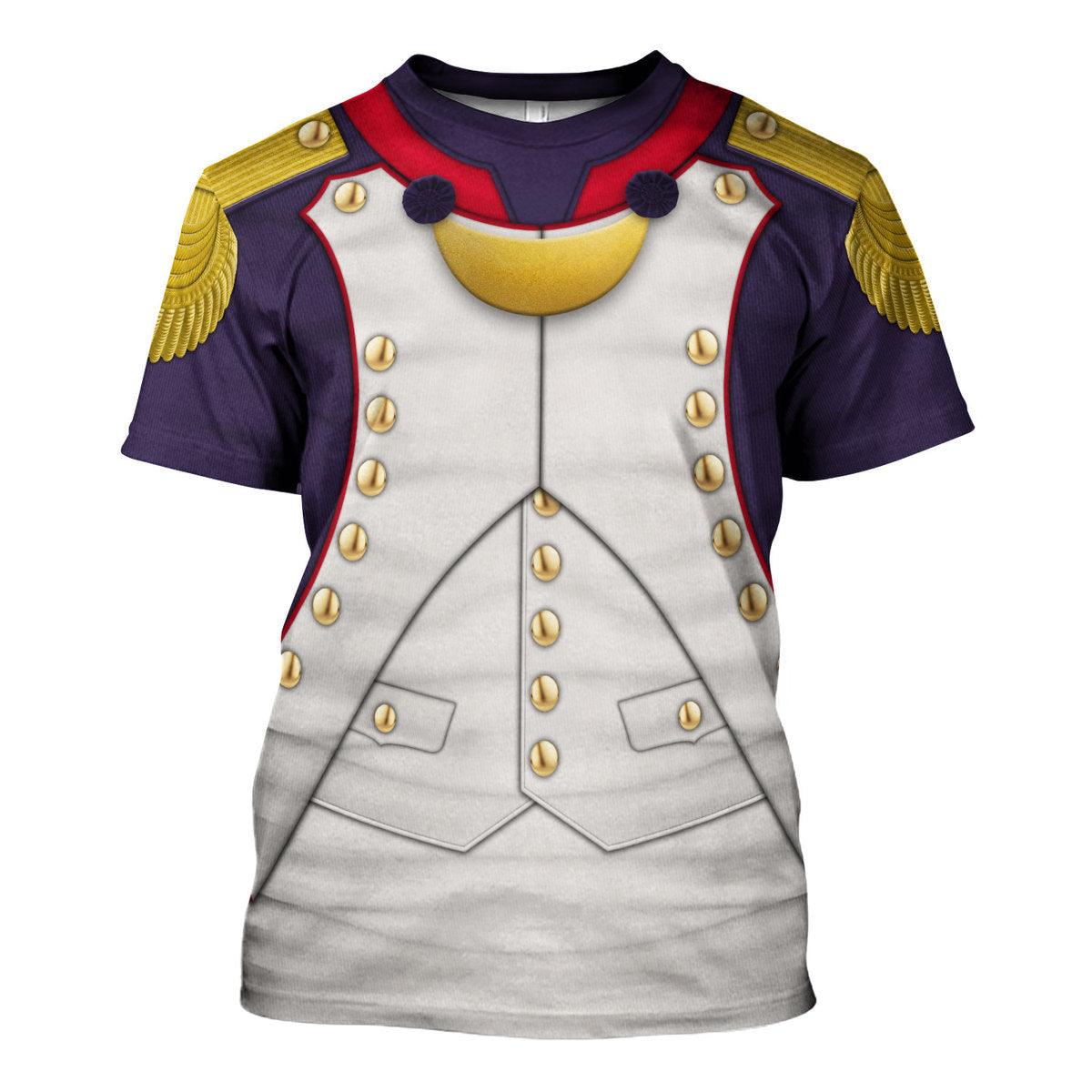 Gearhomie Napoleonic French Line Infantry Officer-1806-1815 Uniform All Over Print Hoodie Sweatshirt T-Shirt Tracksuit - Gearhomie.com