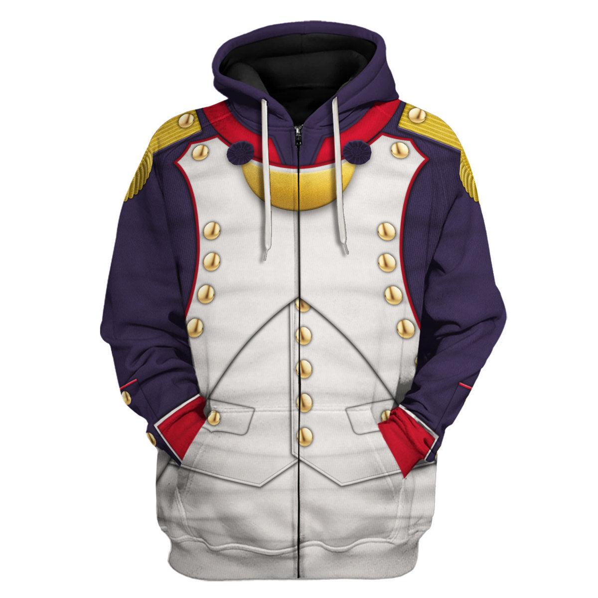 Gearhomie Napoleonic French Line Infantry Officer-1806-1815 Uniform All Over Print Hoodie Sweatshirt T-Shirt Tracksuit - Gearhomie.com
