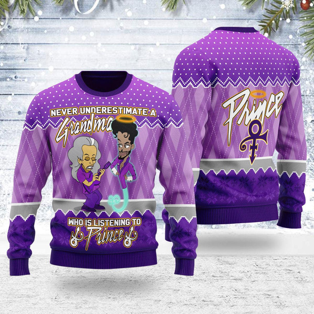 Gearhomie P vs Grandma Christmas Ugly Sweater - Gearhomie.com
