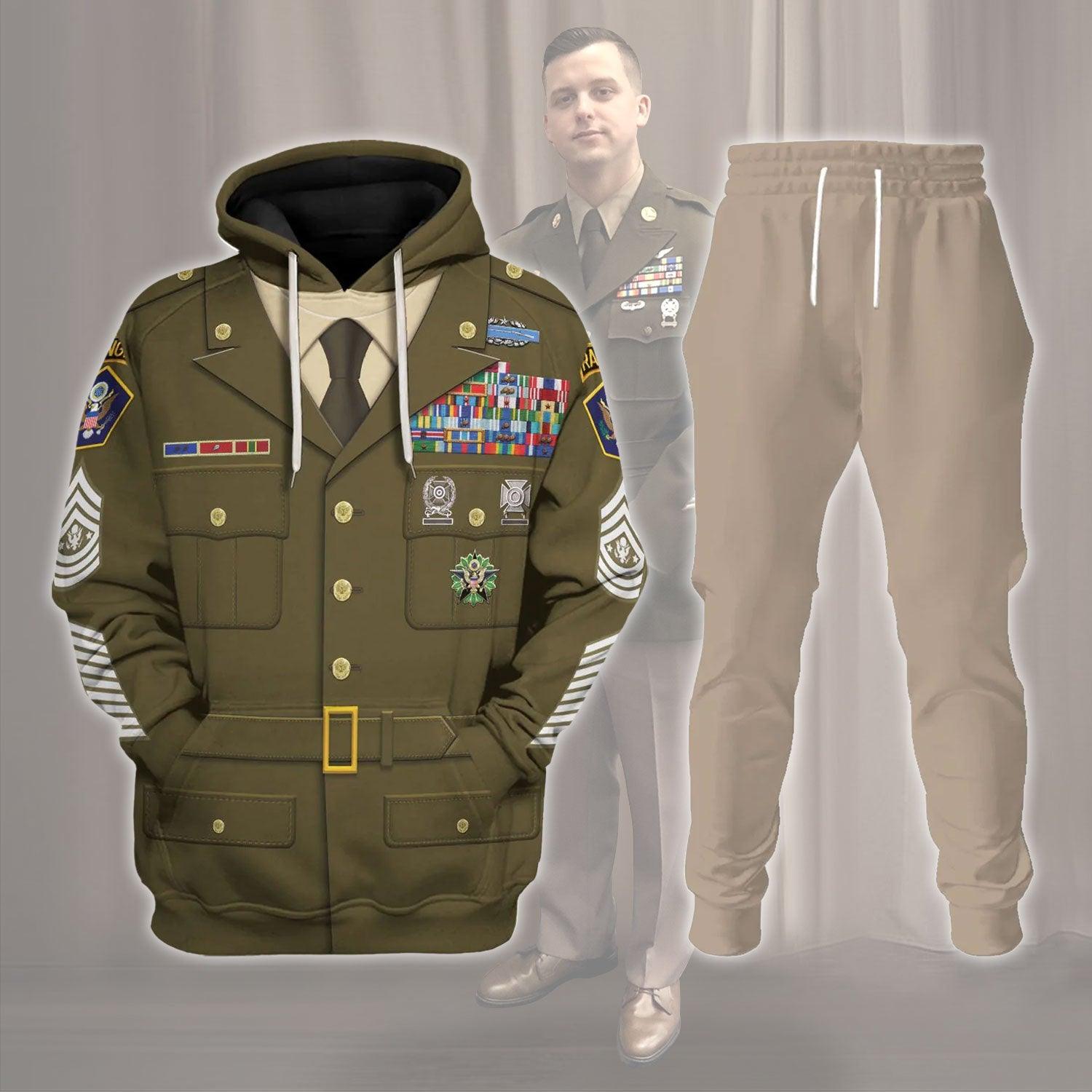Gearhomie Personalized Rank and Branches ENLISTED Army Green Service Costume Hoodie Sweatshirt T-Shirt Tracksuit - Gearhomie.com
