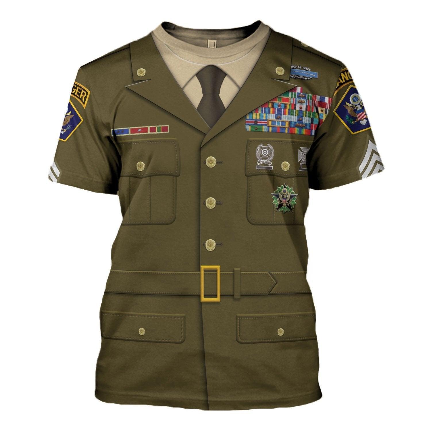 Gearhomie Personalized Rank and Branches ENLISTED Army Green Service Costume Hoodie Sweatshirt T-Shirt Tracksuit - Gearhomie.com