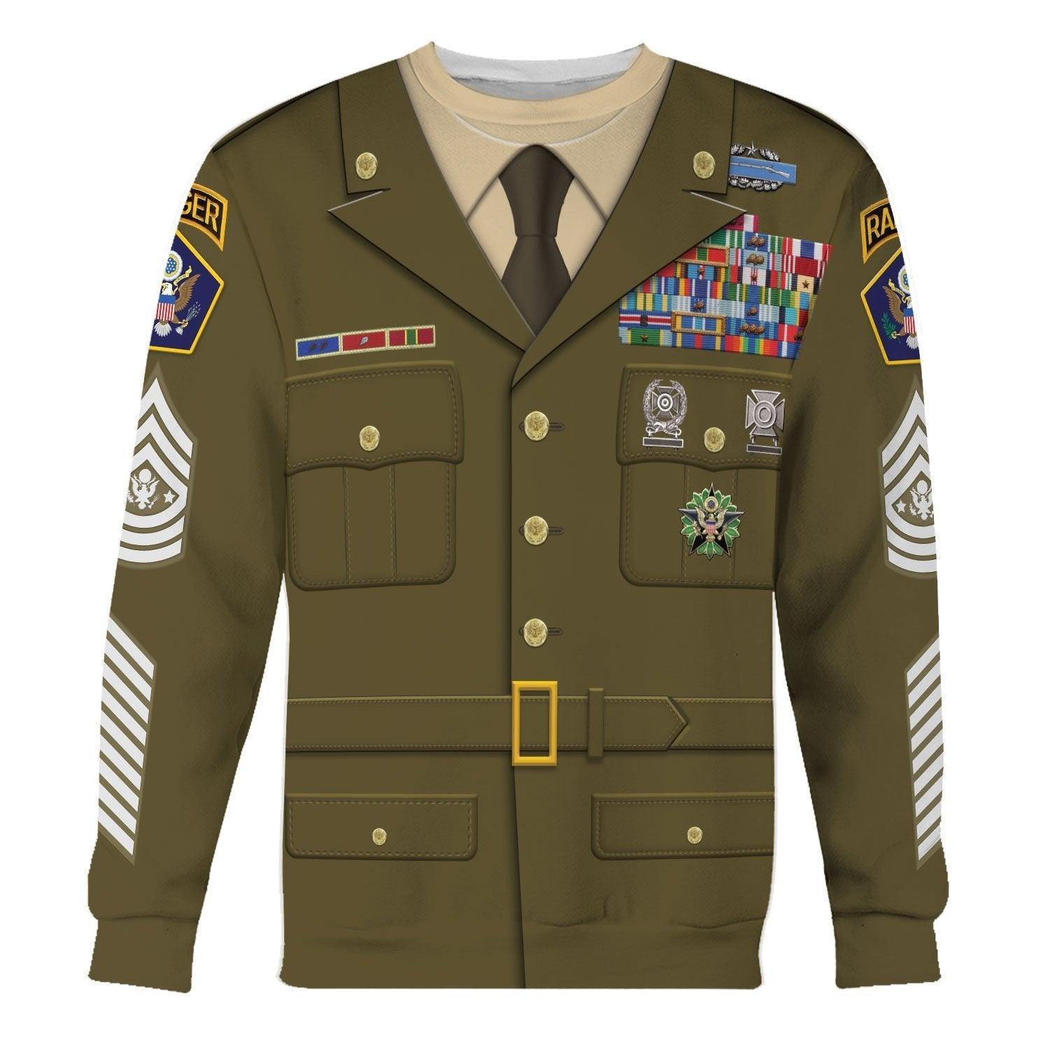 Gearhomie Personalized Rank and Branches ENLISTED Army Green Service Costume Hoodie Sweatshirt T-Shirt Tracksuit - Gearhomie.com