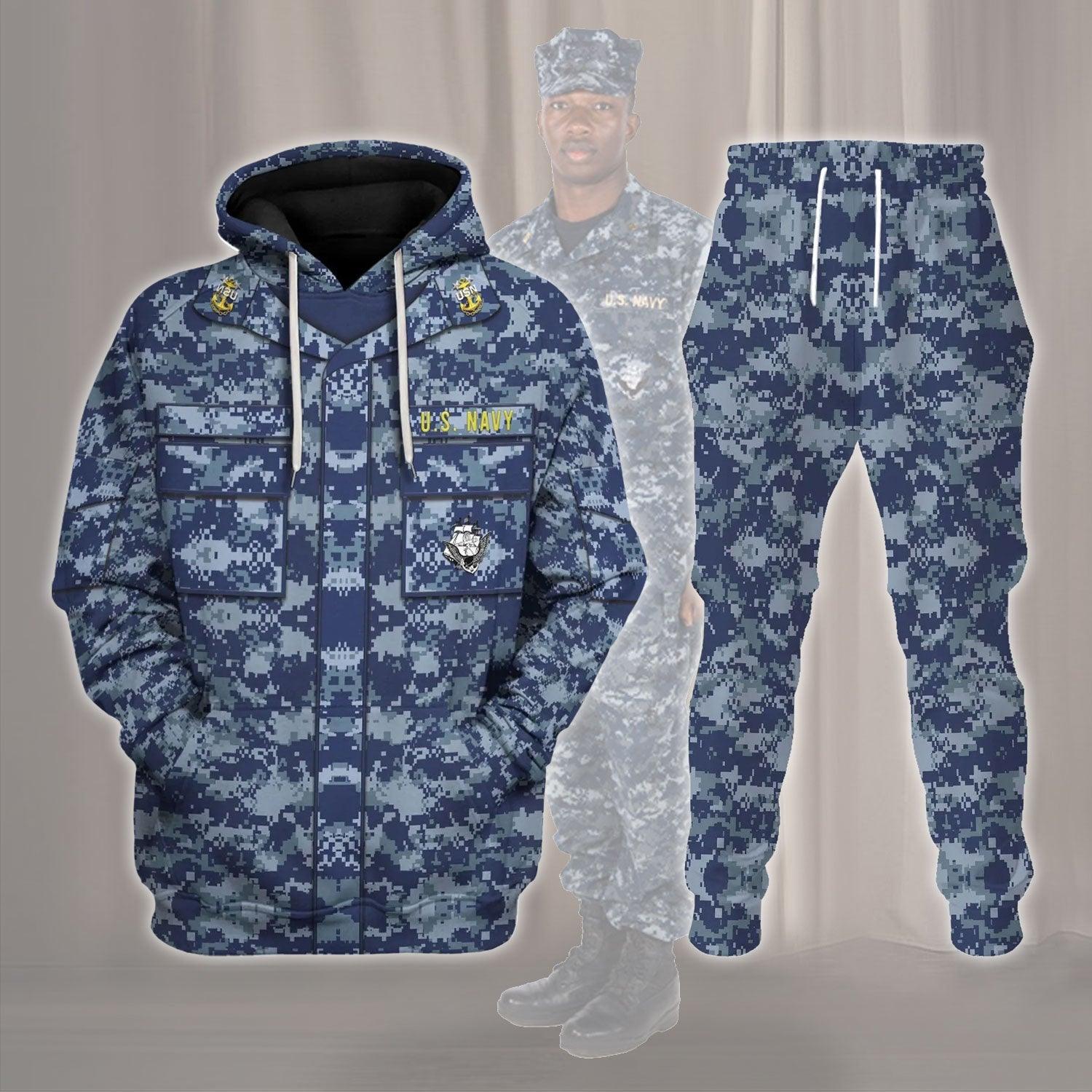 CustomsPig Personalized Rank and Branches United States Navy Working Uniform Type I Costume Hoodie Sweatshirt T-Shirt Tracksuit -  CustomsPig.com