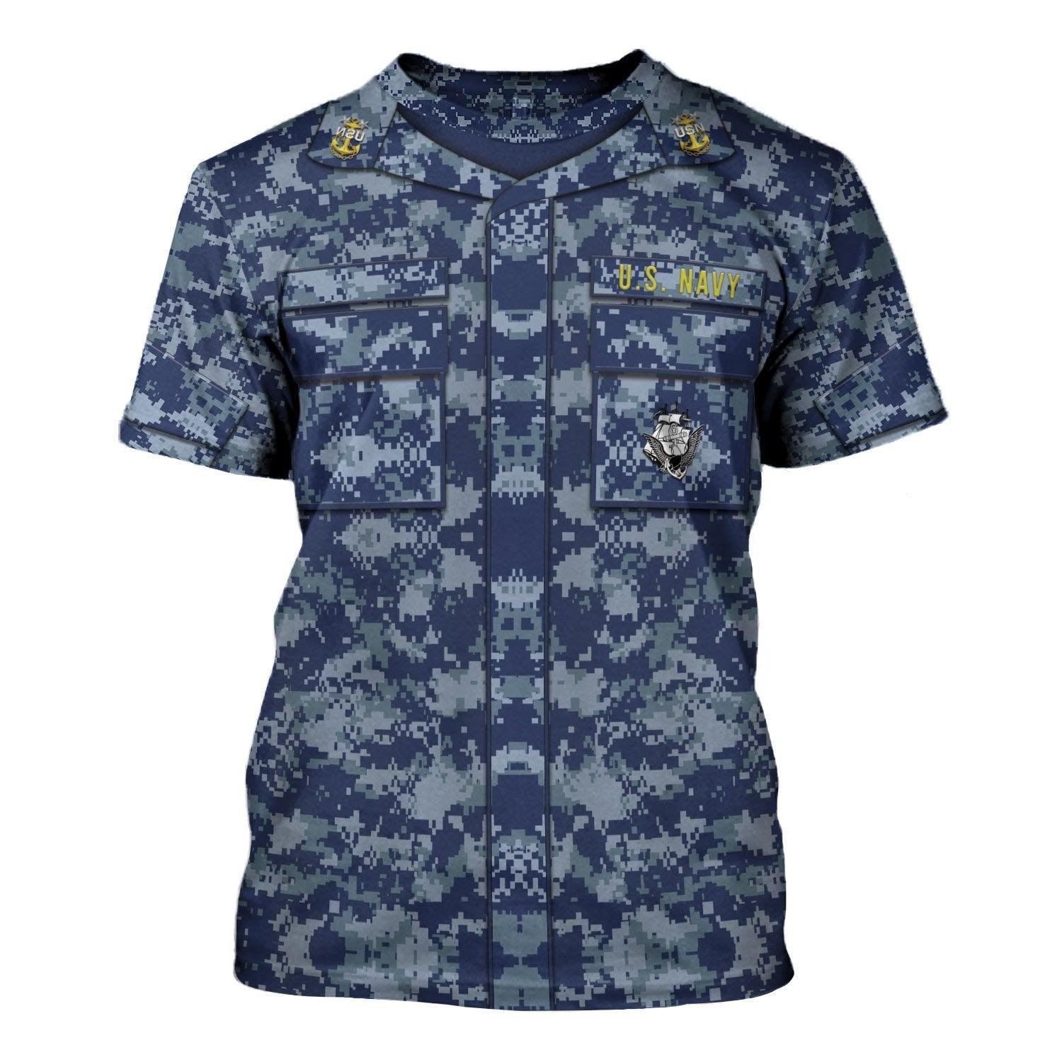 CustomsPig Personalized Rank and Branches United States Navy Working Uniform Type I Costume Hoodie Sweatshirt T-Shirt Tracksuit -  CustomsPig.com