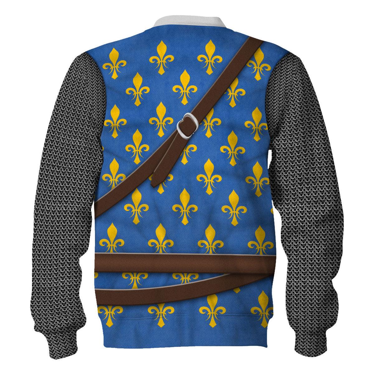 Gearhomie Philip II Augustus Knight Costume Hoodie Sweatshirt T-Shirt Tracksuit - Gearhomie.com