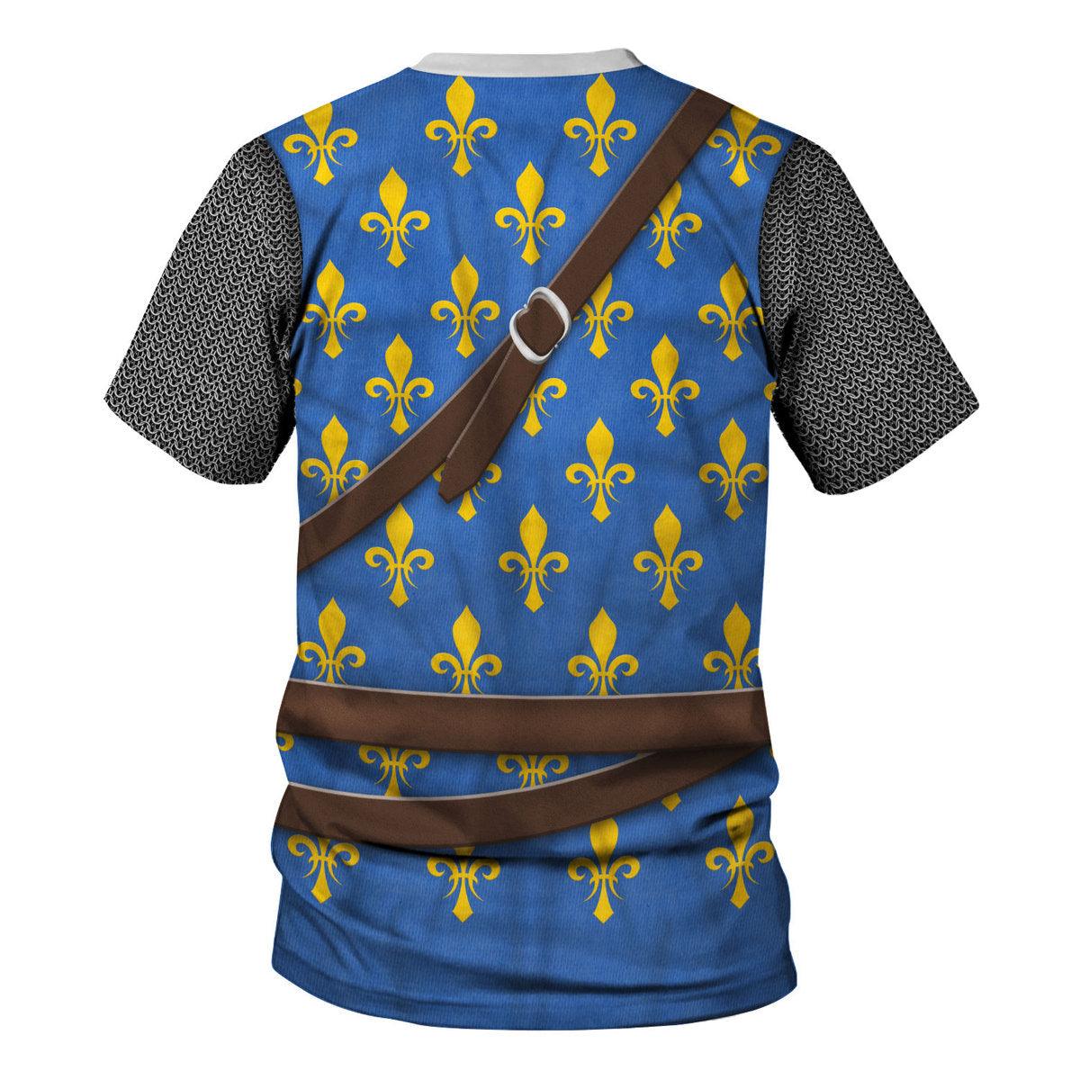 CustomsPig Philip II Augustus Knight Costume Hoodie Sweatshirt T-Shirt Tracksuit - CustomsPig.com
