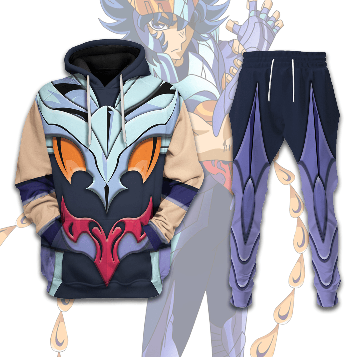 Gearhomie Phoenix Ikki Omega Saint Seiya Costume Hoodie Sweatshirt T-Shirt Tracksuit - DucG