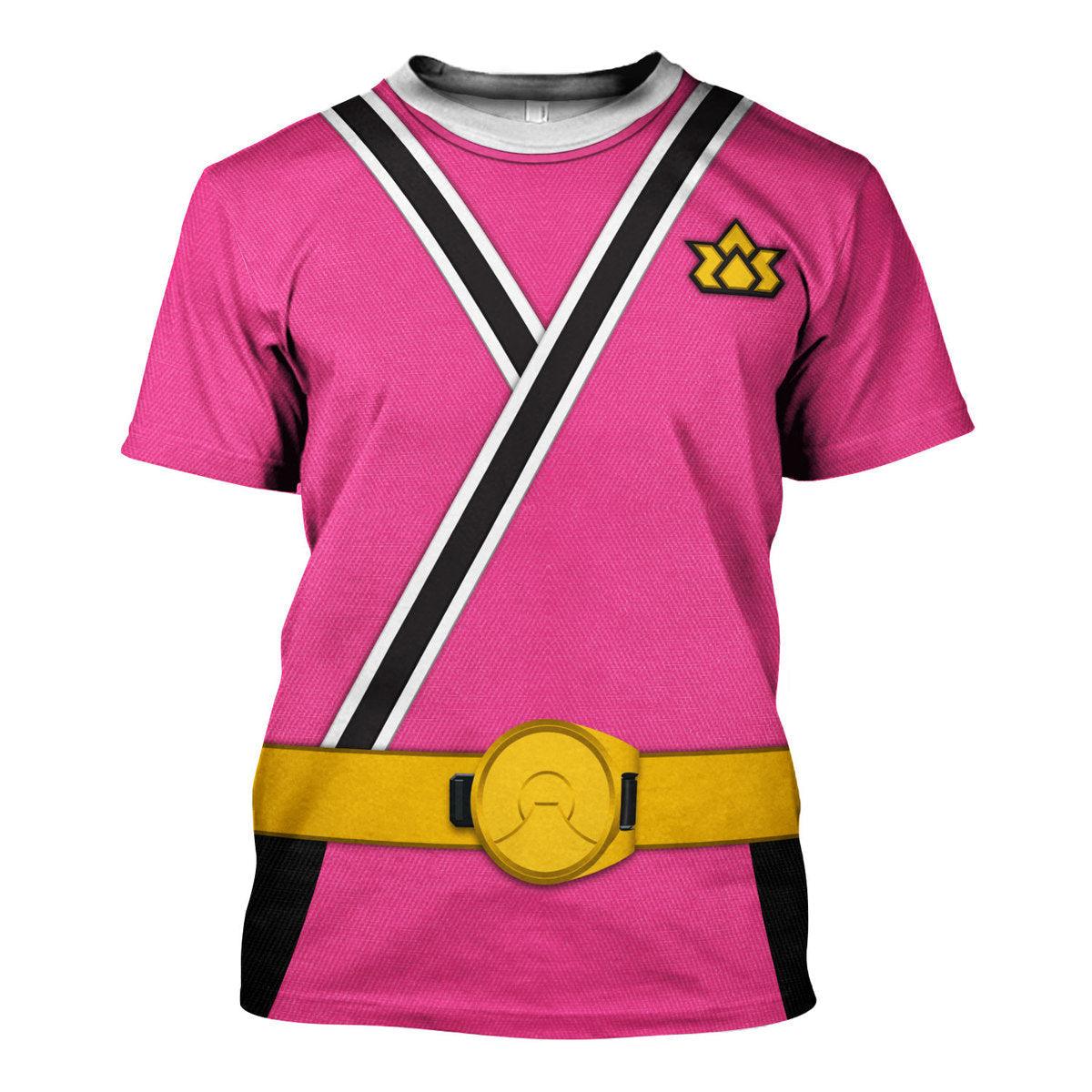 CustomsPig Pink Power Rangers Samurai Hoodies Sweatshirt T-shirt Hawaiian Tracksuit - DucG