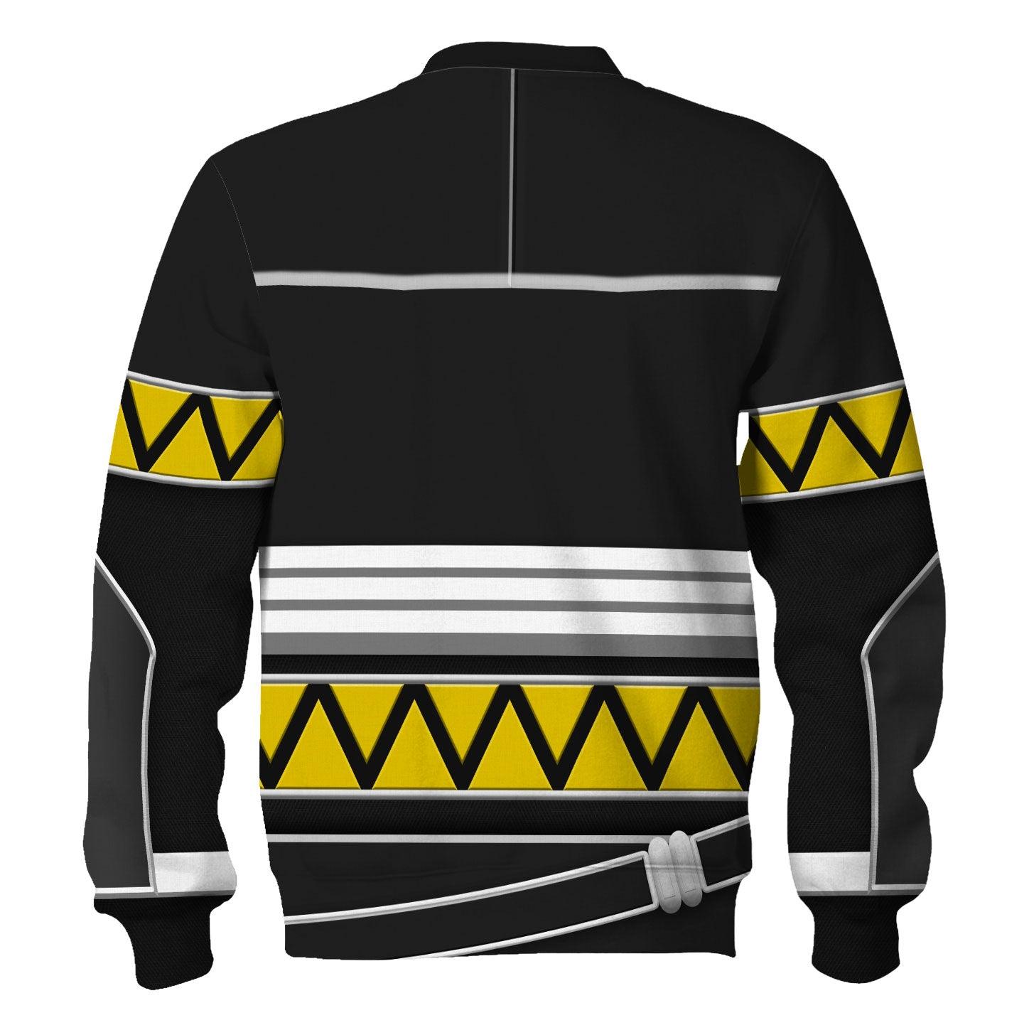 CustomsPig Power Rangers Lost Galaxy Black Costume Hoodie Sweatshirt T-Shirt Tracksuit - CustomsPig.com