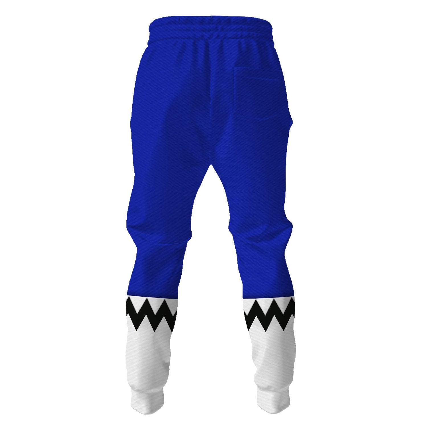 Gearhomie Power Rangers Lost Galaxy Blue Costume Hoodie Sweatshirt T-Shirt Tracksuit - Gearhomie.com