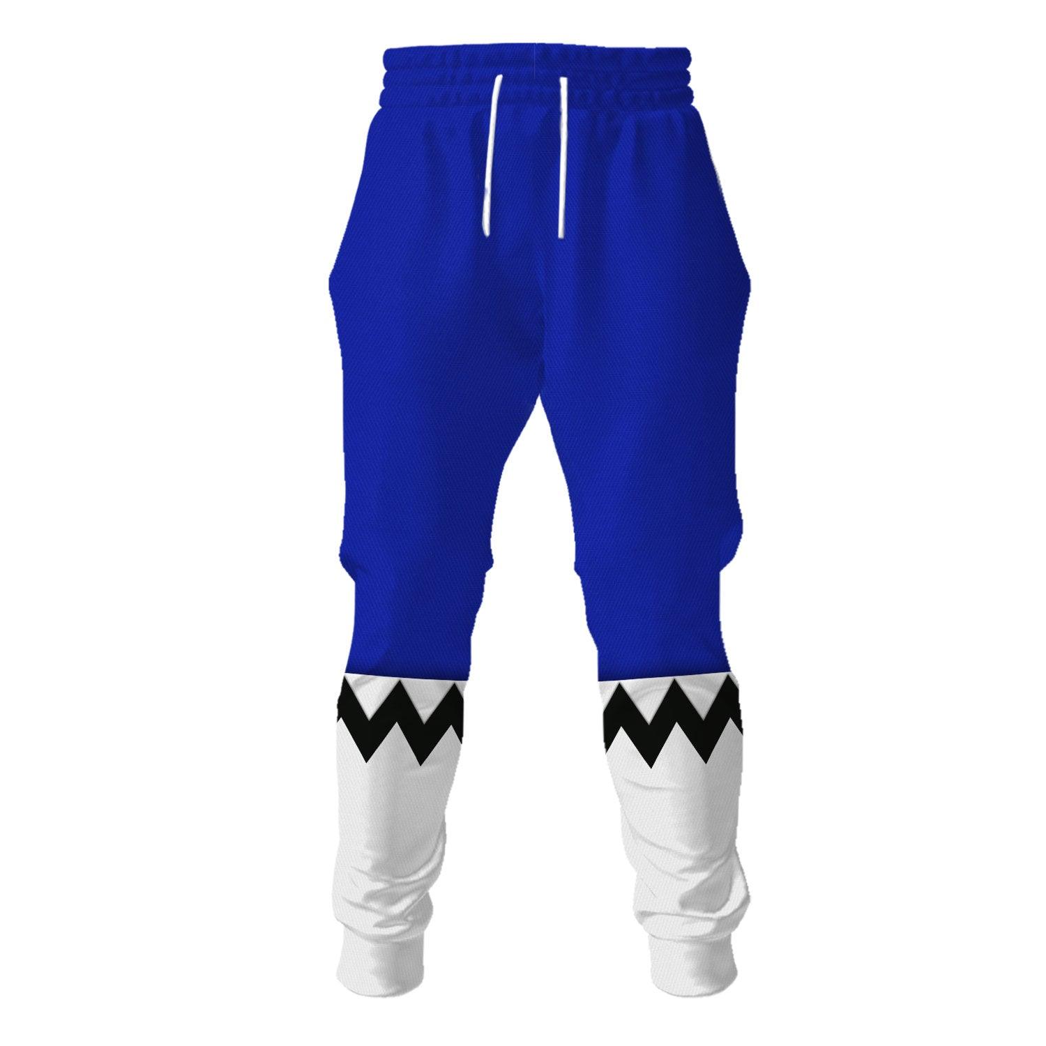 Gearhomie Power Rangers Lost Galaxy Blue Costume Hoodie Sweatshirt T-Shirt Tracksuit - Gearhomie.com