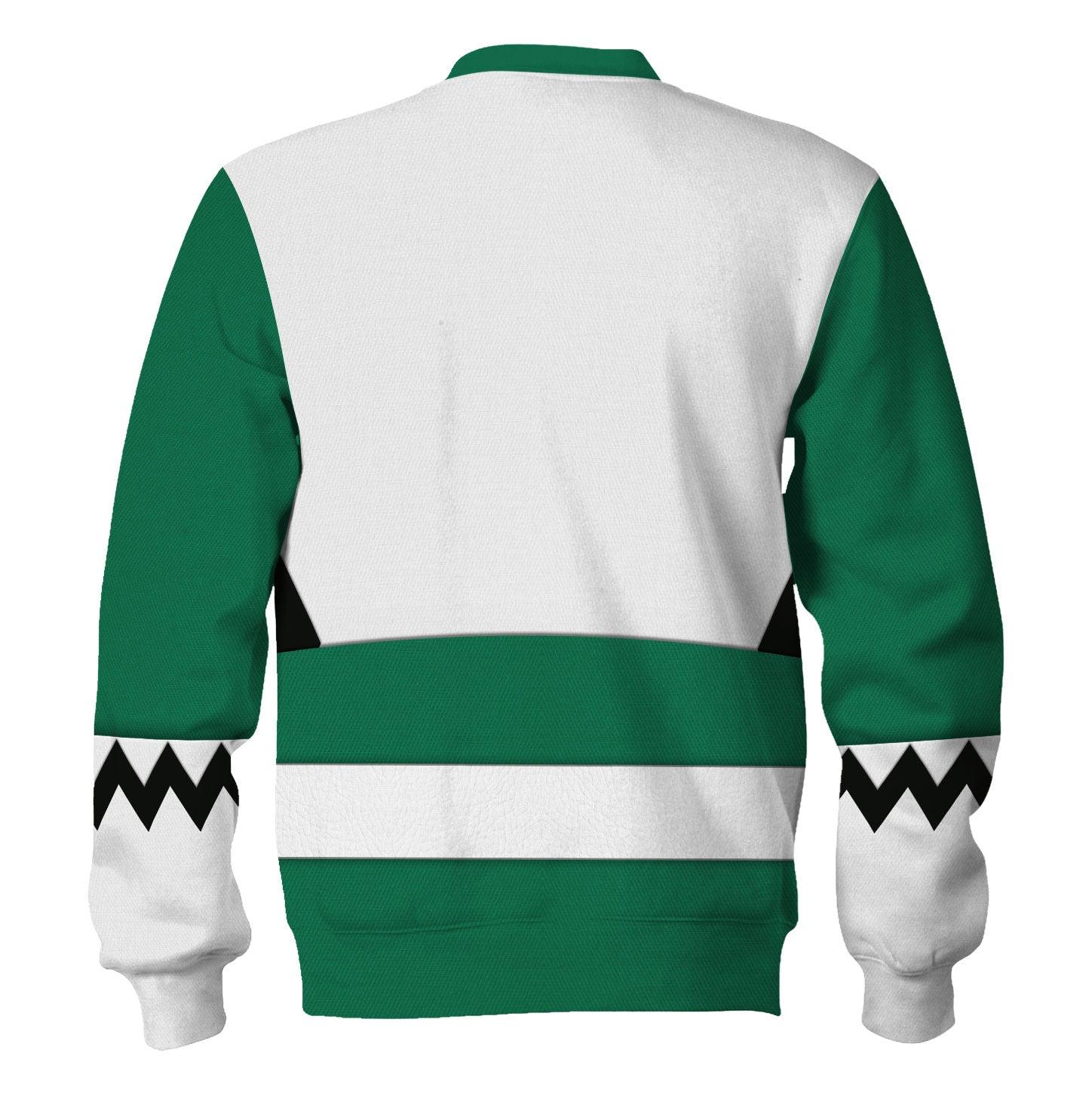 Gearhomie Power Rangers Lost Galaxy Green Costume Hoodie Sweatshirt T-Shirt Tracksuit - Gearhomie.com