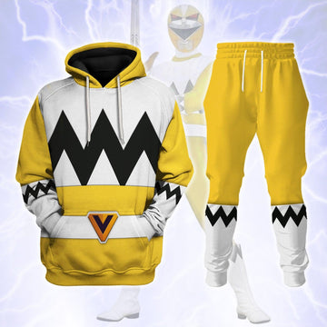 Gearhomie Power Rangers Lost Galaxy Yellow Costume Hoodie Sweatshirt T-Shirt Tracksuit - Gearhomie.com