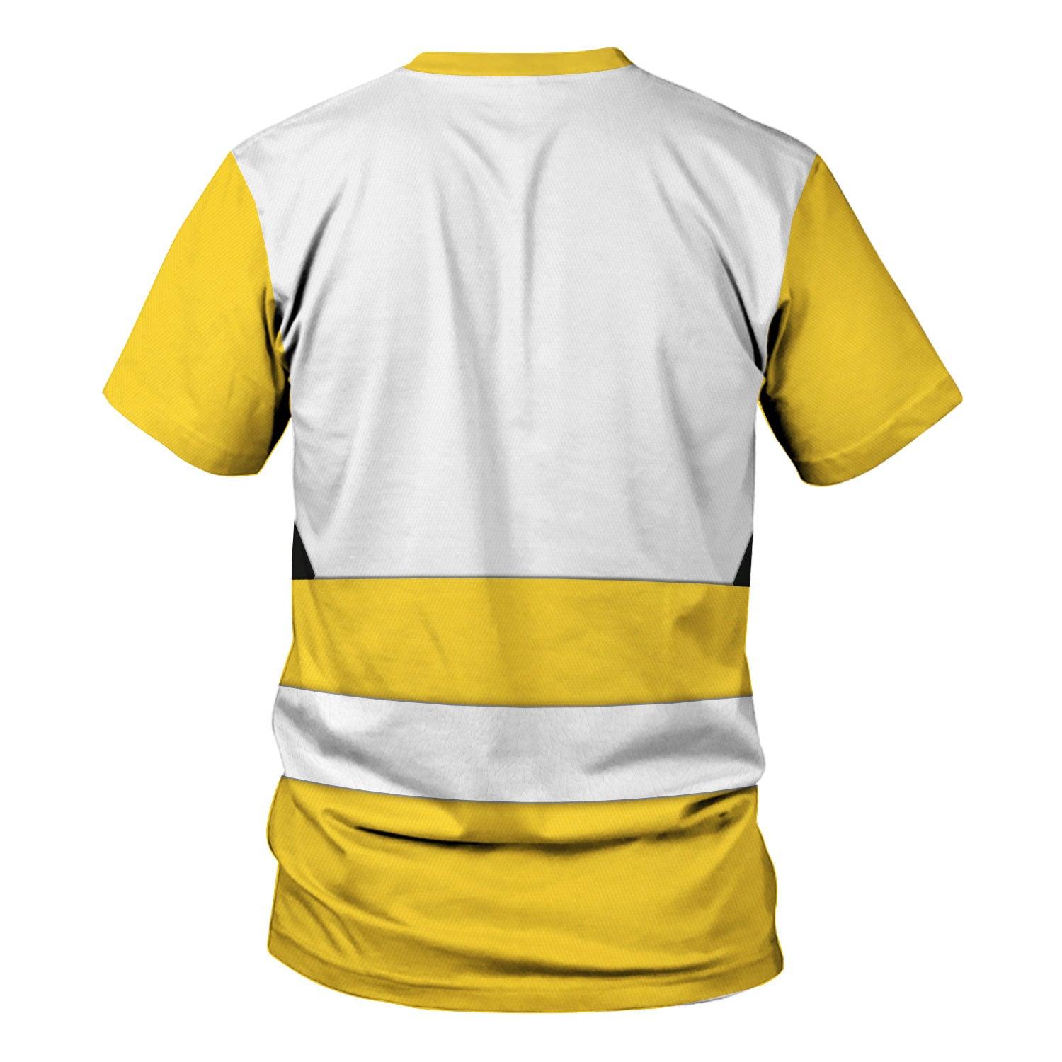 Gearhomie Power Rangers Lost Galaxy Yellow Costume Hoodie Sweatshirt T-Shirt Tracksuit - Gearhomie.com
