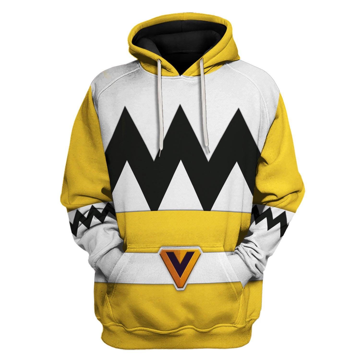 Gearhomie Power Rangers Lost Galaxy Yellow Costume Hoodie Sweatshirt T-Shirt Tracksuit - Gearhomie.com