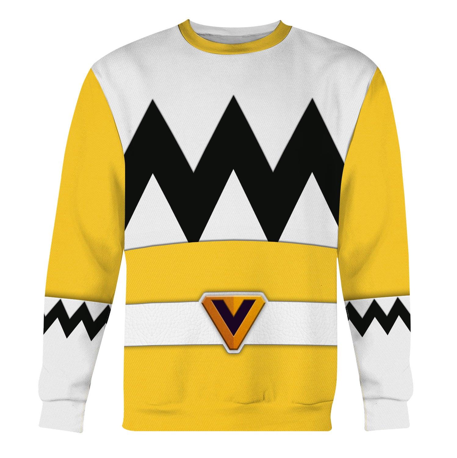 Gearhomie Power Rangers Lost Galaxy Yellow Costume Hoodie Sweatshirt T-Shirt Tracksuit - Gearhomie.com