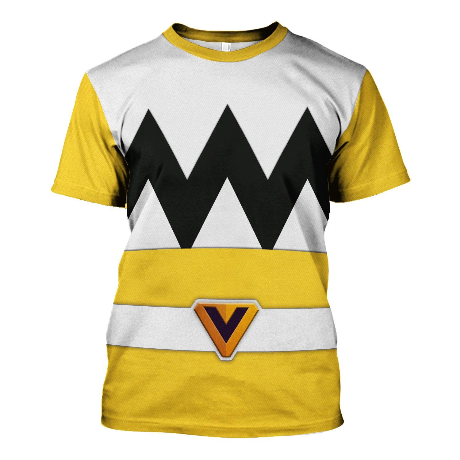 Gearhomie Power Rangers Lost Galaxy Yellow Costume Hoodie Sweatshirt T-Shirt Tracksuit - Gearhomie.com