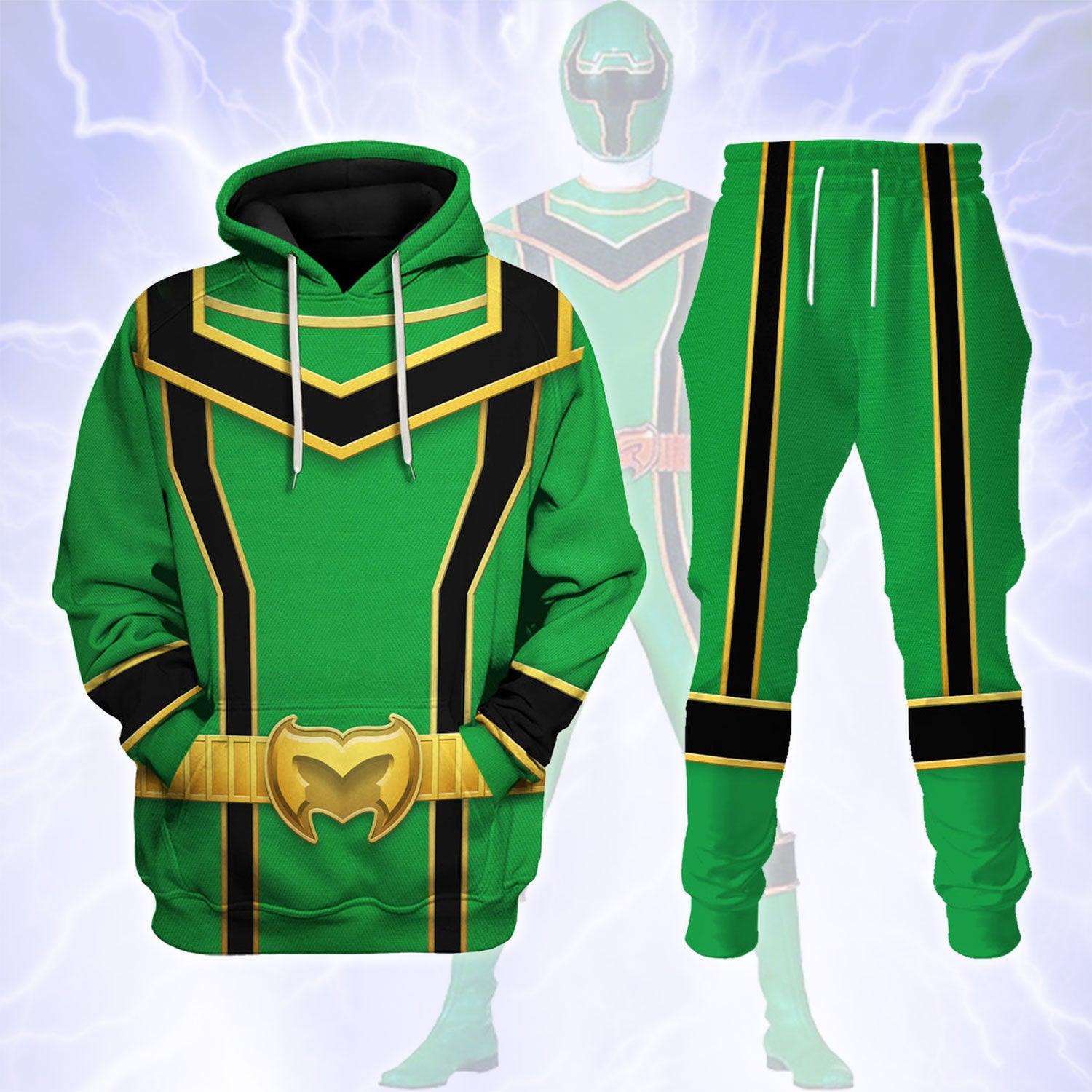 Gearhomie Power Rangers Mystic Force (2006) Green Costume Hoodie Sweatshirt T-Shirt Tracksuit - Gearhomie.com