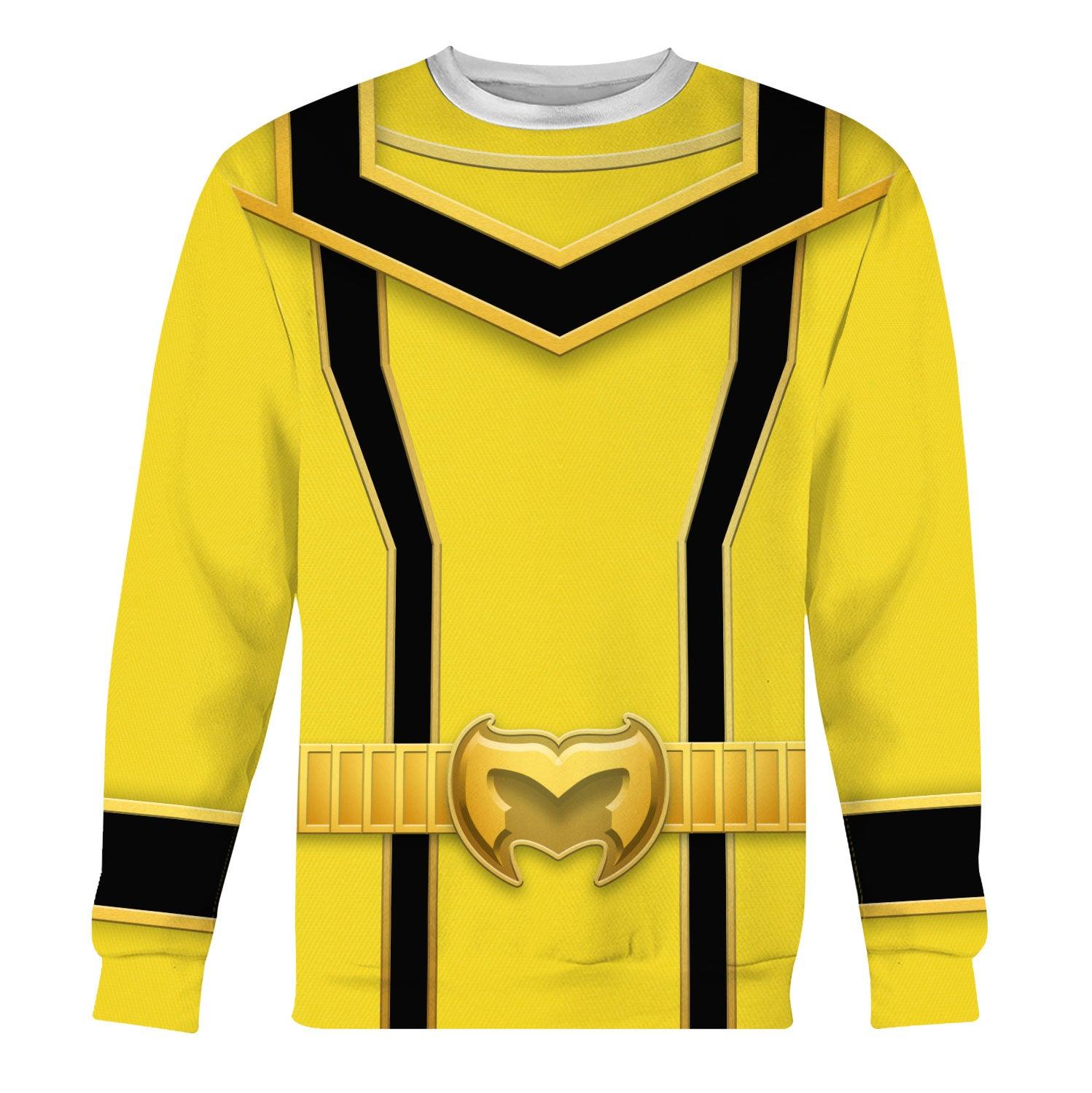 Gearhomie Power Rangers Mystic Force (2006) Yellow Costume Hoodie Sweatshirt T-Shirt Tracksuit - Gearhomie.com