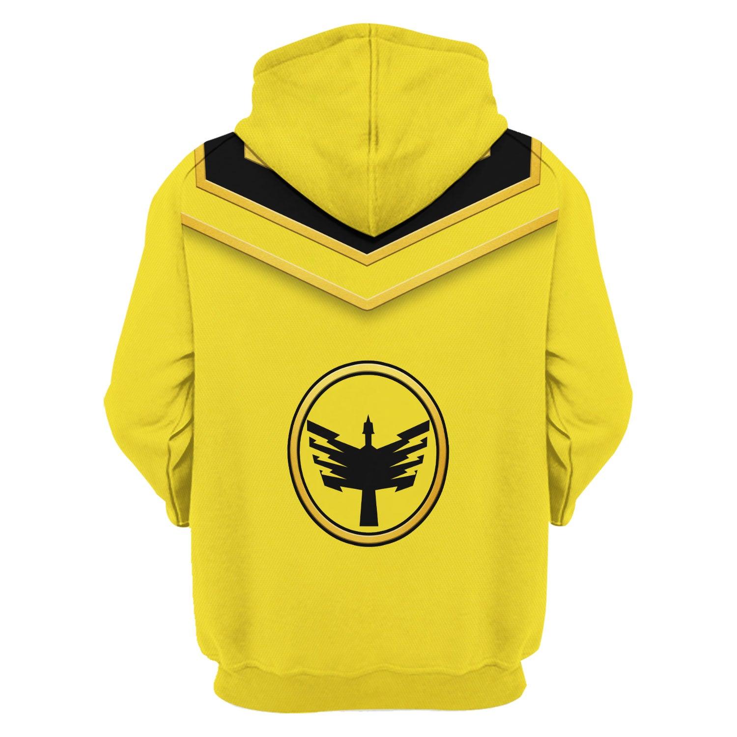 Gearhomie Power Rangers Mystic Force (2006) Yellow Costume Hoodie Sweatshirt T-Shirt Tracksuit - Gearhomie.com