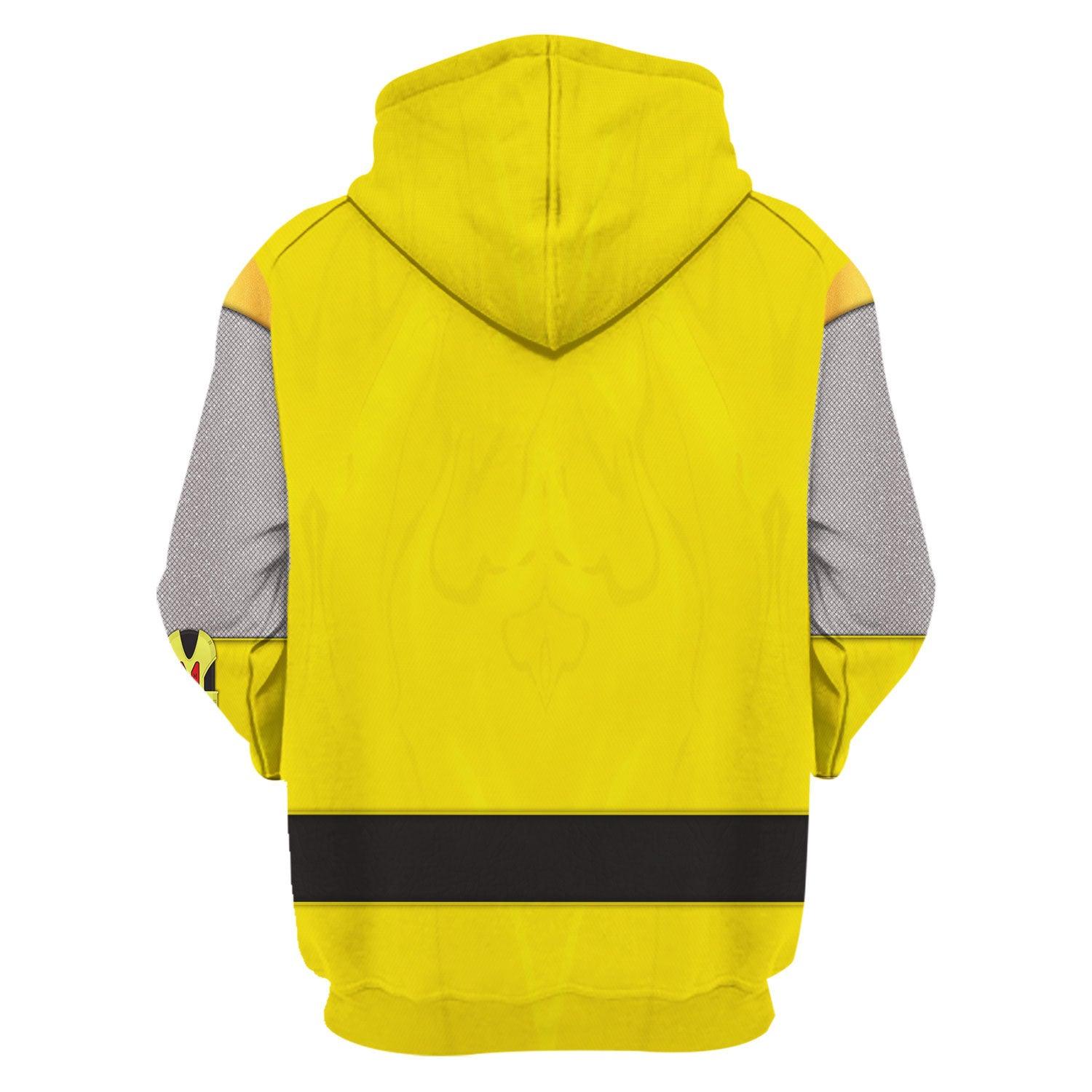  CustomsPig Power Rangers Ninja Storm Yellow Ranger Hoodies Sweatshirt T-shirt Hawaiian Tracksuit -  CustomsPig.com