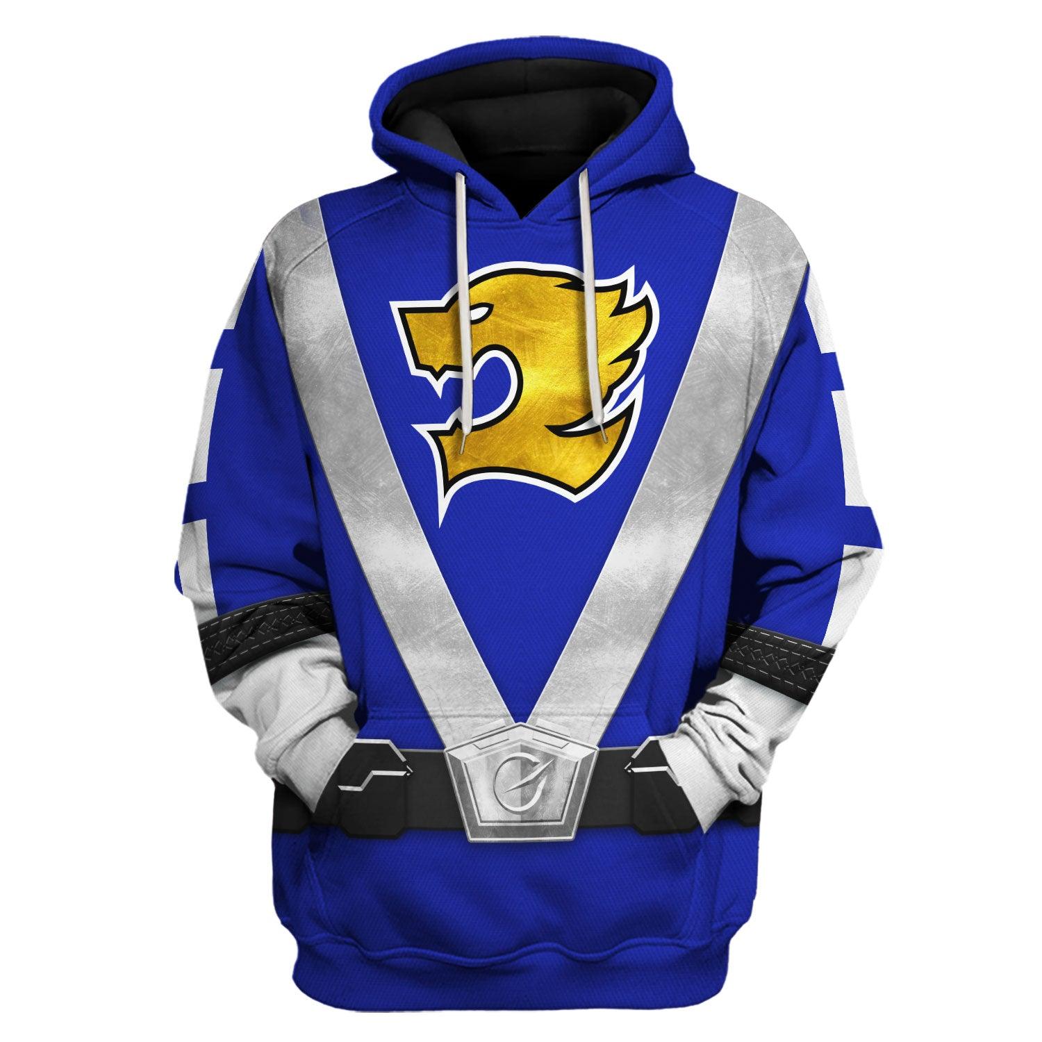 Gearhomie Power Rangers RPM (2009) Blue Costume Hoodie Sweatshirt T-Shirt Tracksuit - Gearhomie.com