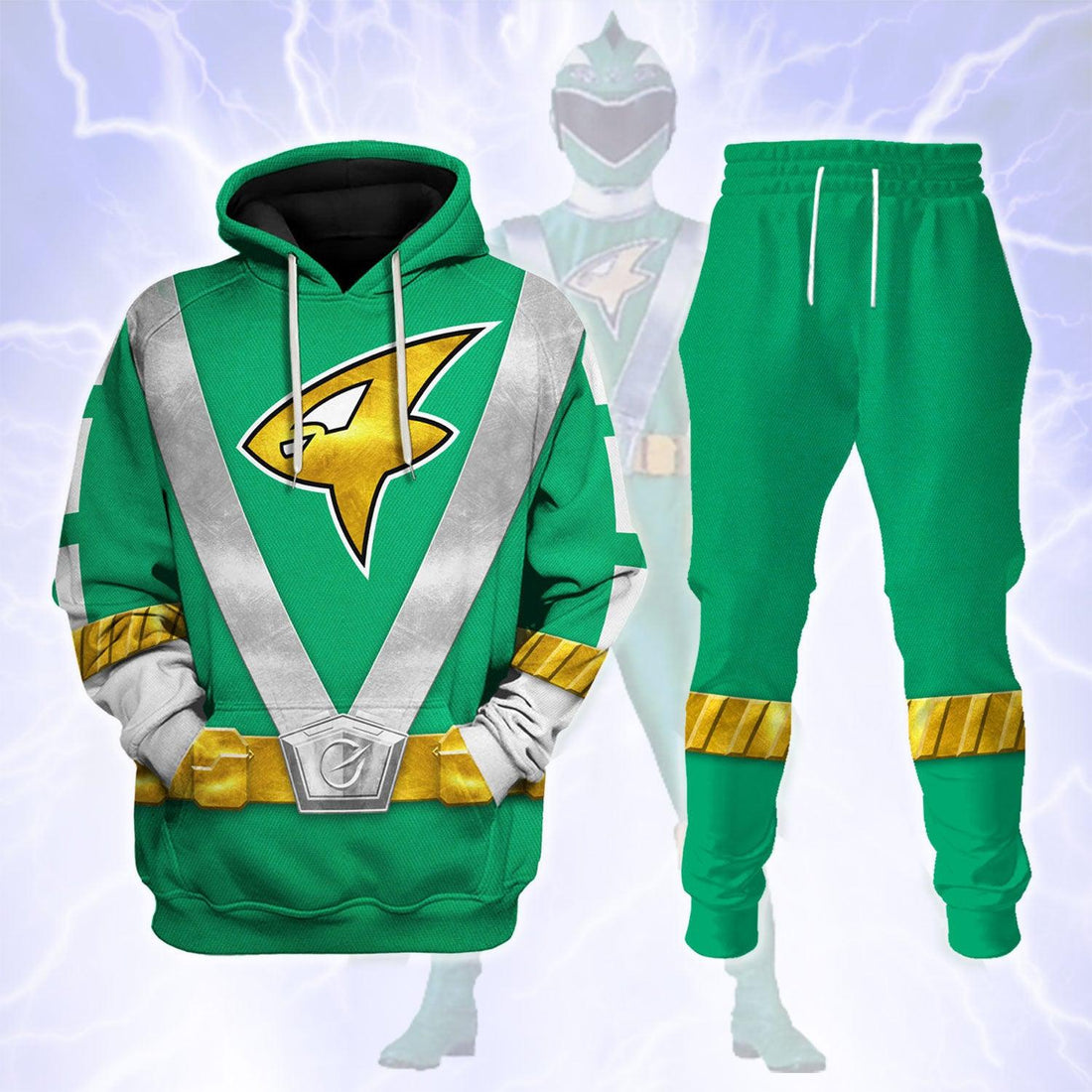 Gearhomie Power Rangers RPM (2009) Green Costume Hoodie Sweatshirt T-Shirt Tracksuit - Gearhomie.com