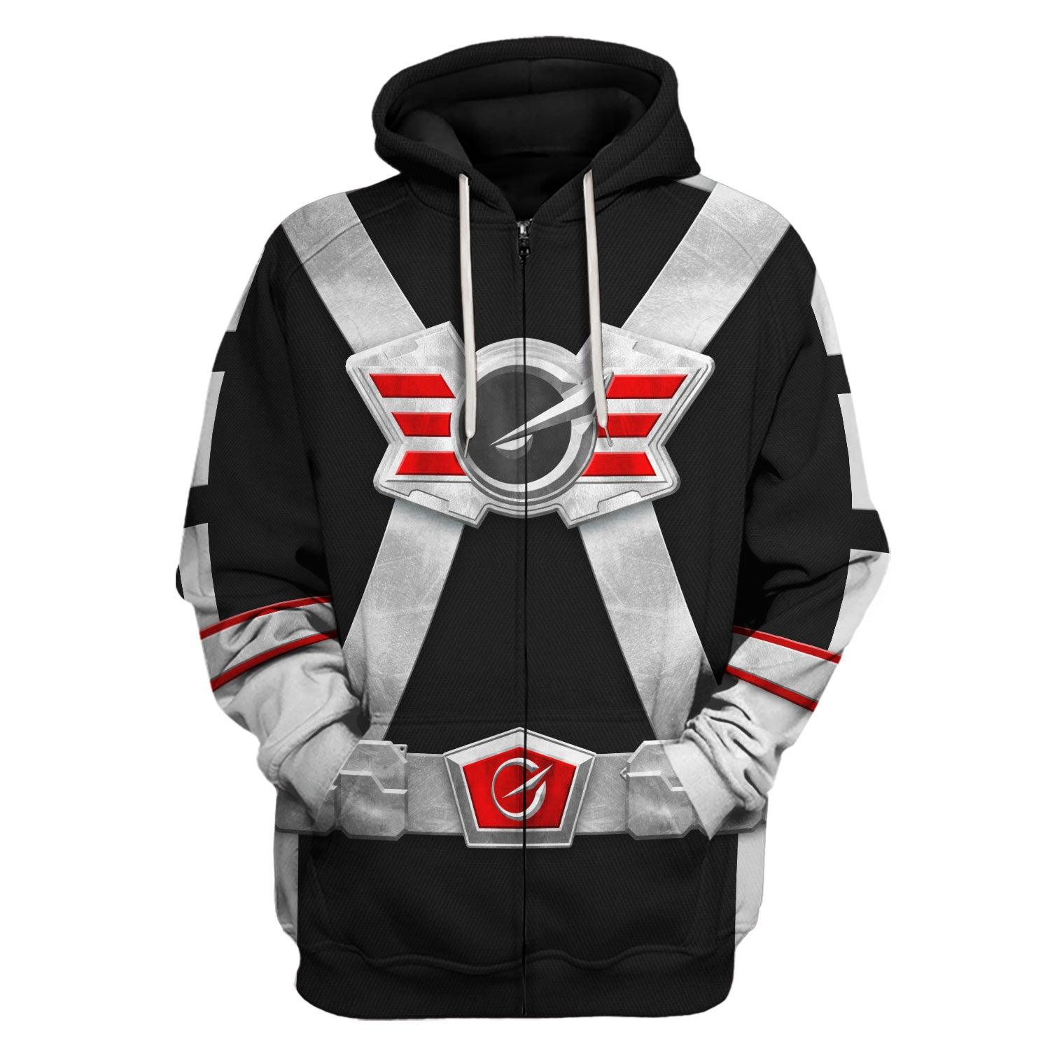 Gearhomie Power Rangers RPM (2009) Silver Costume Hoodie Sweatshirt T-Shirt Tracksuit - Gearhomie.com