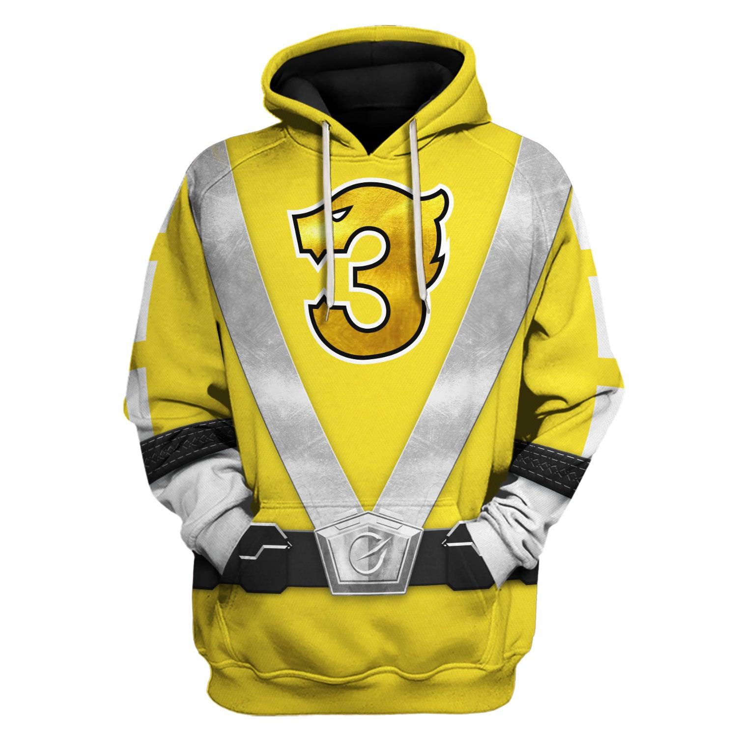 CustomsPig Power Rangers RPM (2009) Yellow Costume Hoodie Sweatshirt T-Shirt Tracksuit