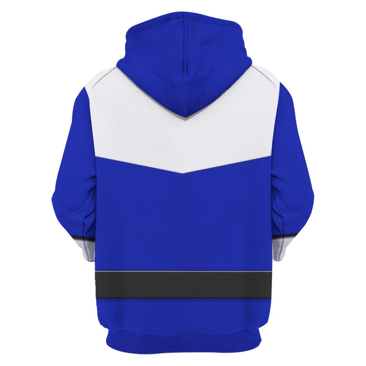 CustomsPig Power Rangers Time Force (2001) Blue Hoodies Sweatshirt T-shirt Hawaiian Tracksuit - CustomsPig.com