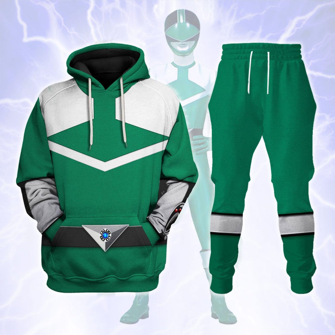 Gearhomie Power Rangers Time Force (2001) Green Hoodies Sweatshirt T-shirt Hawaiian Tracksuit - Gearhomie.com