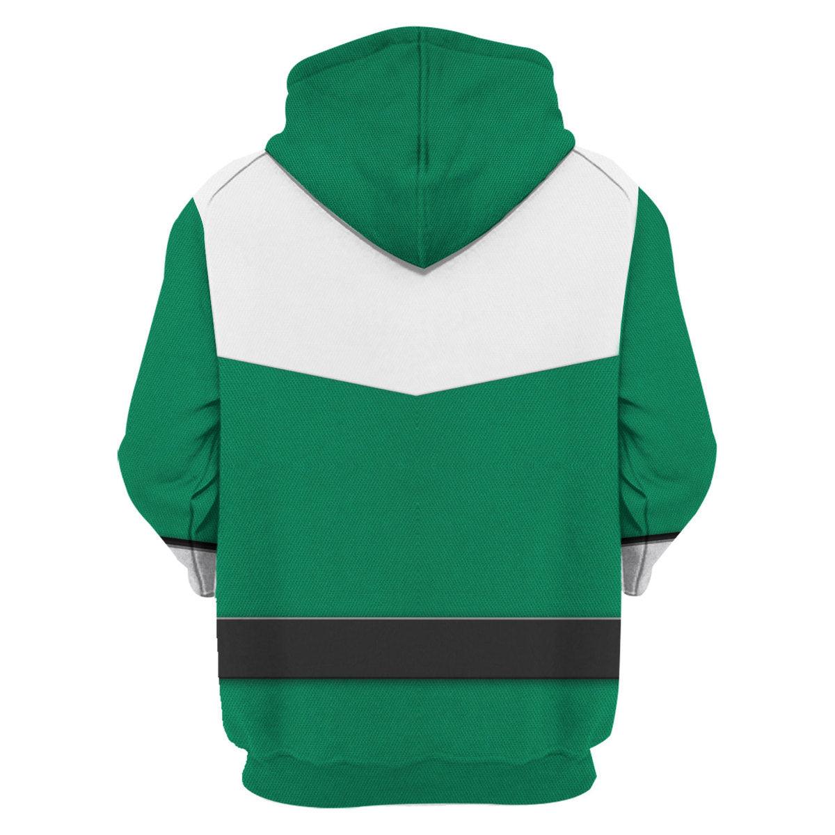 CustomsPig Power Rangers Time Force (2001) Green Hoodies Sweatshirt T-shirt Hawaiian Tracksuit - CustomsPig.com