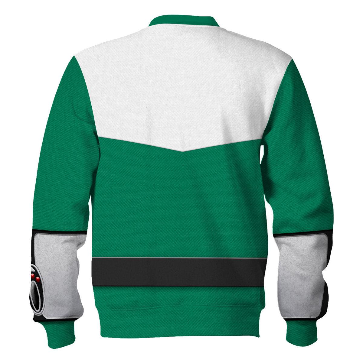 CustomsPig Power Rangers Time Force (2001) Green Hoodies Sweatshirt T-shirt Hawaiian Tracksuit - CustomsPig.com