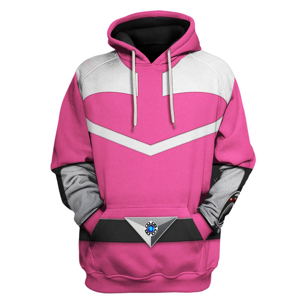 Gearhomie Power Rangers Time Force (2001) Pink Hoodies Sweatshirt T-shirt Hawaiian Tracksuit - Gearhomie.com