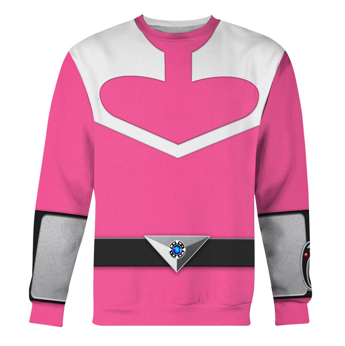 Gearhomie Power Rangers Time Force (2001) Pink Hoodies Sweatshirt T-shirt Hawaiian Tracksuit - Gearhomie.com