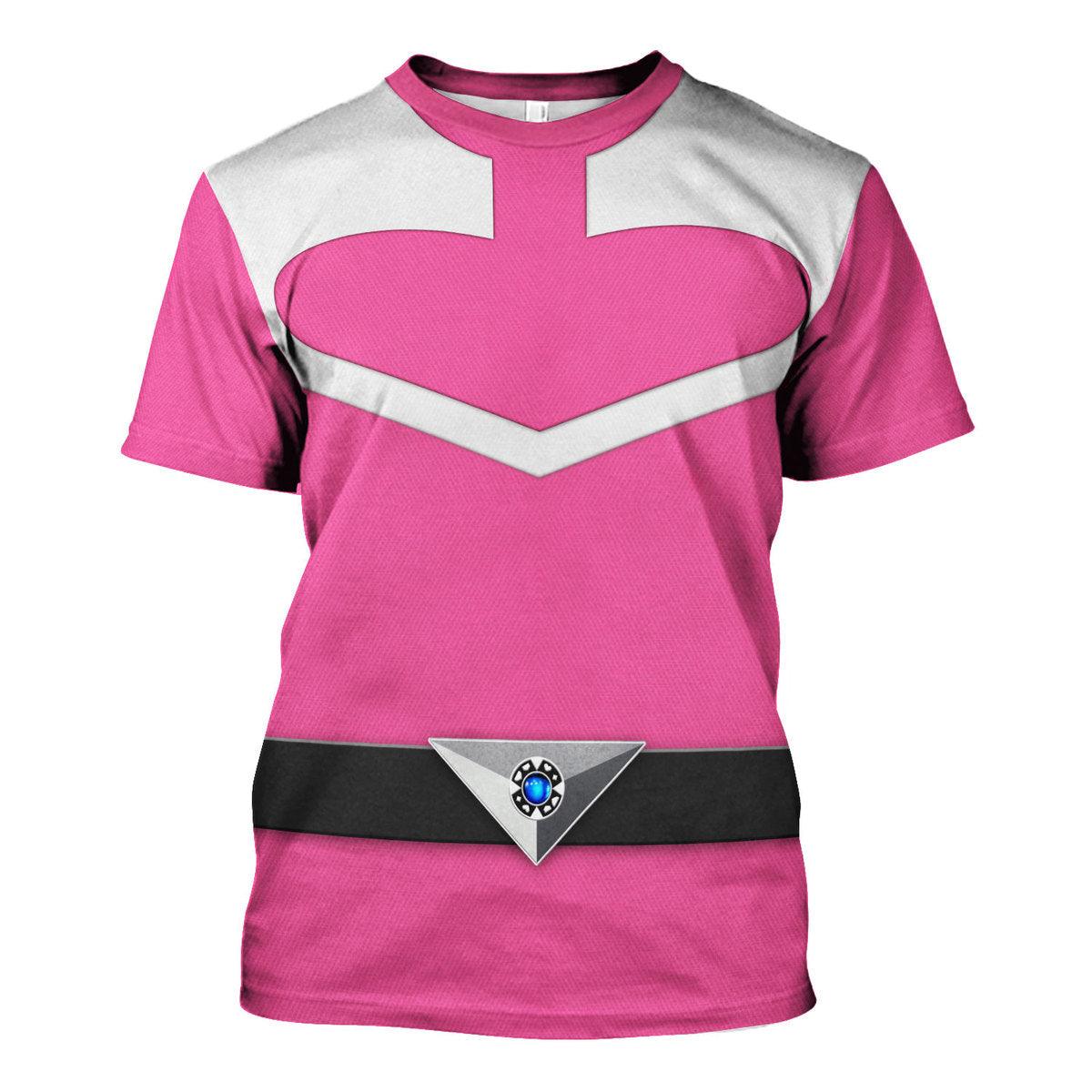 Gearhomie Power Rangers Time Force (2001) Pink Hoodies Sweatshirt T-shirt Hawaiian Tracksuit - Gearhomie.com
